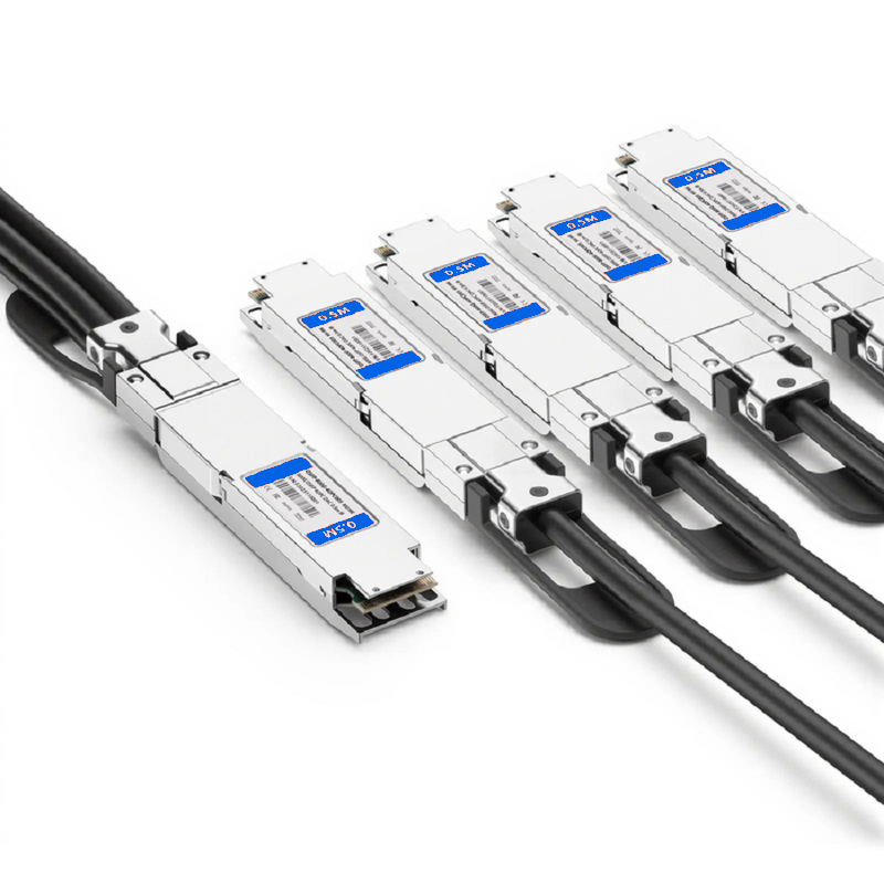 SFPS 0.5m (2ft) Juniper Networks Compatible 800G OSFP 8 x 100G PAM4 Finned Top to 4 x 200G OSFP 2 x 100G PAM4 Finned Top Passive Direct Attach Copper Breakout Cable SFPS
