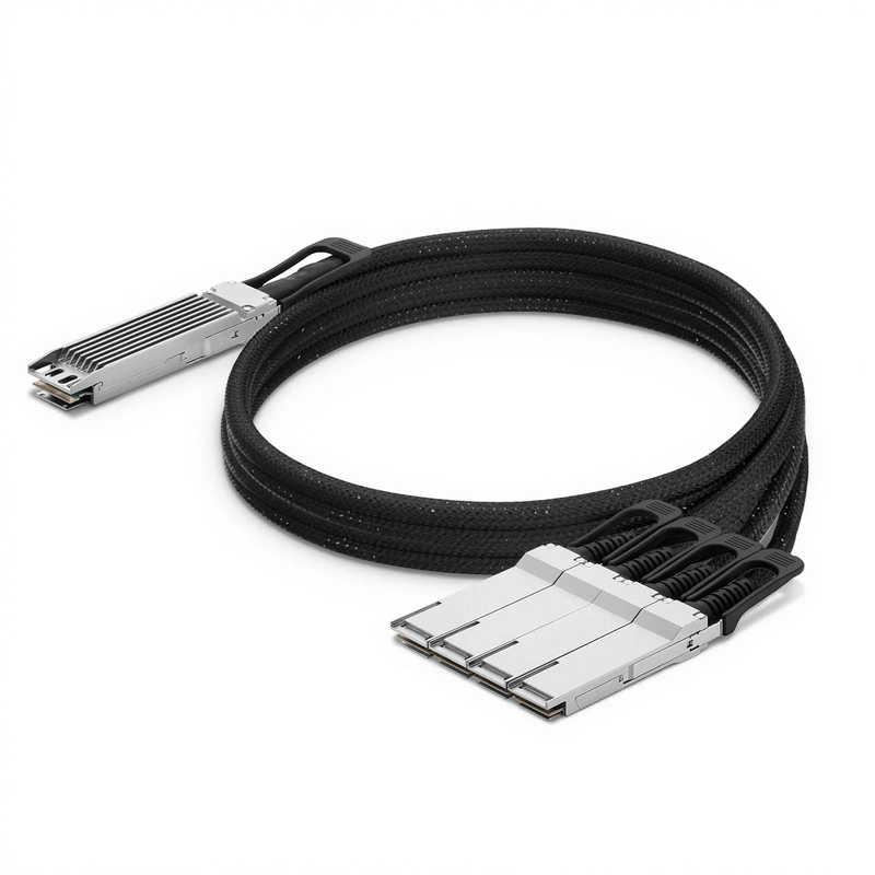 SFPS 3m (10ft) NVIDIA/Mellanox MCA7J75-N003 Compatible 800G Twin-port OSFP 8 x 100G PAM4 Finned Top to 4 x 200G QSFP112 2 x 100G PAM4 Ethernet Active Direct Attach Copper Breakout Cable SFPS
