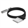 SFPS 3m (10ft) NVIDIA/Mellanox MCA7J75-N003 Compatible 800G Twin-port OSFP 8 x 100G PAM4 Finned Top to 4 x 200G QSFP112 2 x 100G PAM4 Ethernet Active Direct Attach Copper Breakout Cable SFPS
