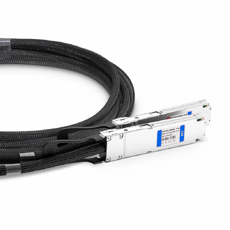SFPS 1m (3ft) Generic Compatible 800G OSFP 8 x 100G PAM4 Finned Top to 2 x 400G OSFP 4 x 100G PAM4 Flat Top Active Direct Attach Copper Breakout Cable SFPS