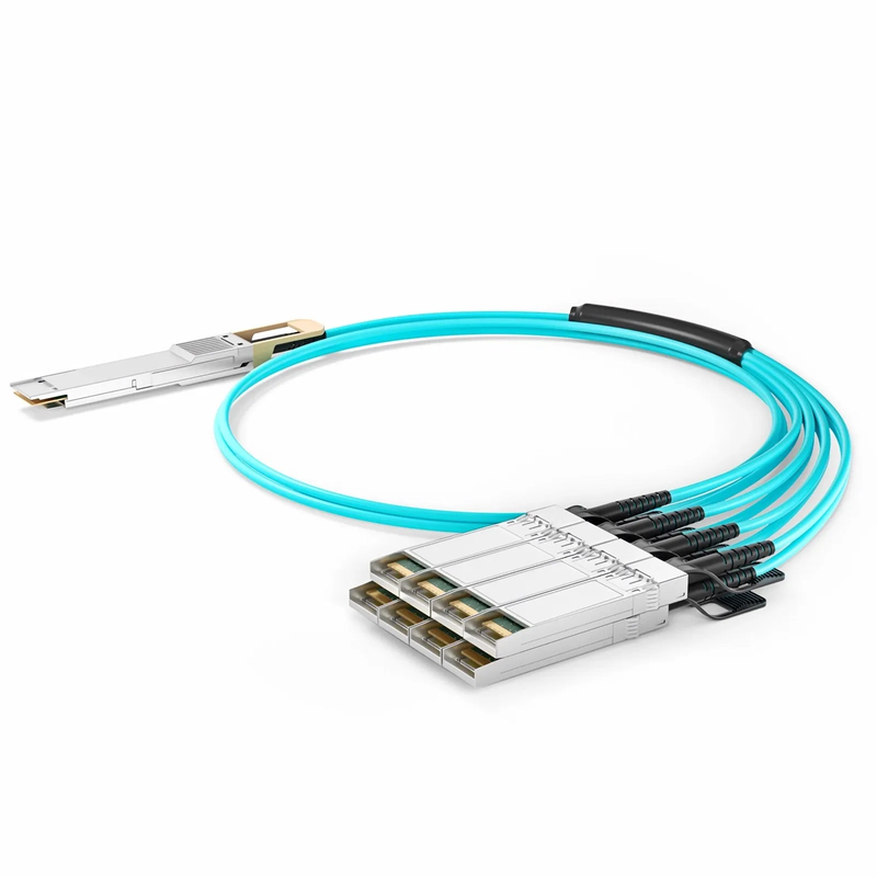 SFPS 5m (16ft) Generic Compatible 400G QSFP-DD 8 x 50G PAM4 to 8 x 50G SFP56 25G NRZ Active Optical Breakout Cable SFPS