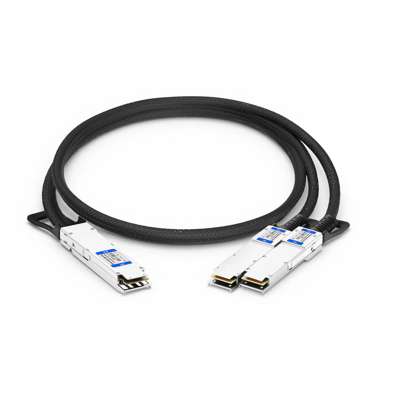 SFPS 3m (10ft) NVIDIA/Mellanox Compatible 800G Twin-port OSFP 8 x 100G PAM4 Finned Top to 2 x 400G QSFP112 4 x 100G PAM4 Ethernet Active Electrical Breakout Cable SFPS