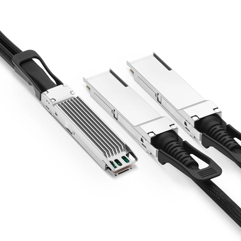 SFPS 5m (16ft) NVIDIA/Mellanox MCA7J65-N005 Compatible 800G Twin-port OSFP 8 x 100G PAM4 Finned Top to 2 x 400G QSFP112 4 x 100G PAM4 Ethernet Active Direct Attach Copper Breakout Cable SFPS