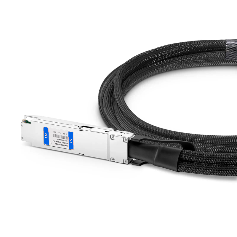 SFPS 1m (3ft) 800G Twin-port OSFP 8 x 100G PAM4 Finned Top to 2 x 400G QSFP112 4 x 100G PAM4 Ethernet Active Direct Attach Copper Breakout Cable forFOSwitches SFPS