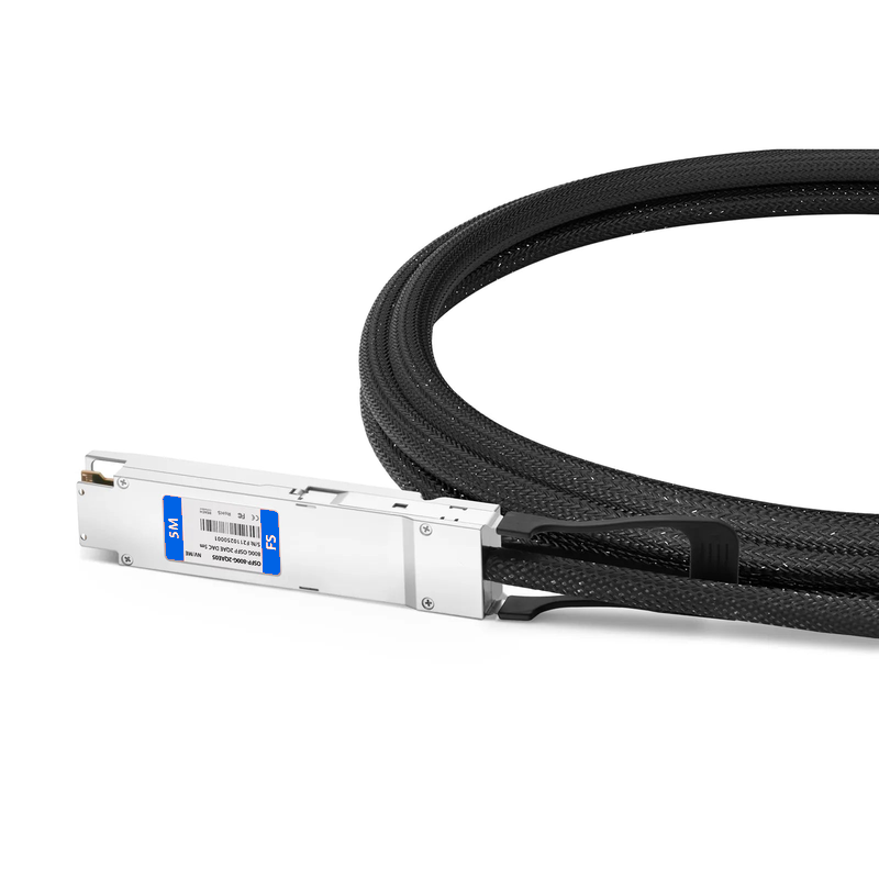 SFPS 5m (16ft) NVIDIA/Mellanox Compatible 800G Twin-port OSFP 8 x 100G PAM4 Finned Top to 2 x 400G QSFP112 4 x 100G PAM4 Ethernet Active Electrical Breakout Cable SFPS