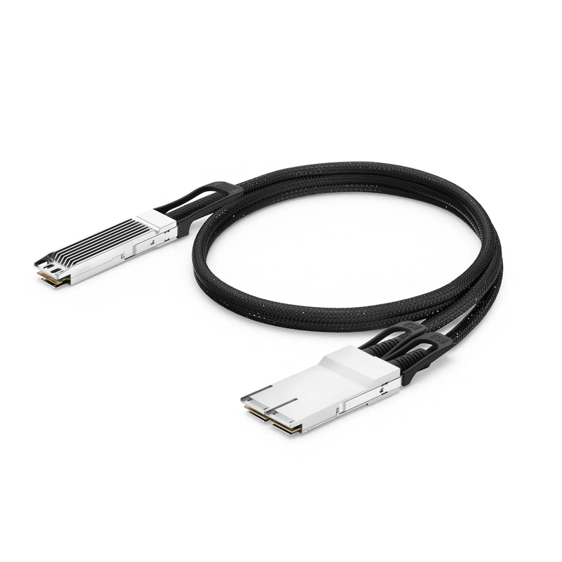 SFPS 4m (13ft) NVIDIA/Mellanox Compatible 800G Twin-port OSFP 8 x 100G PAM4 Finned Top to 2 x 400G QSFP112 4 x 100G PAM4 Ethernet Active Electrical Breakout Cable SFPS