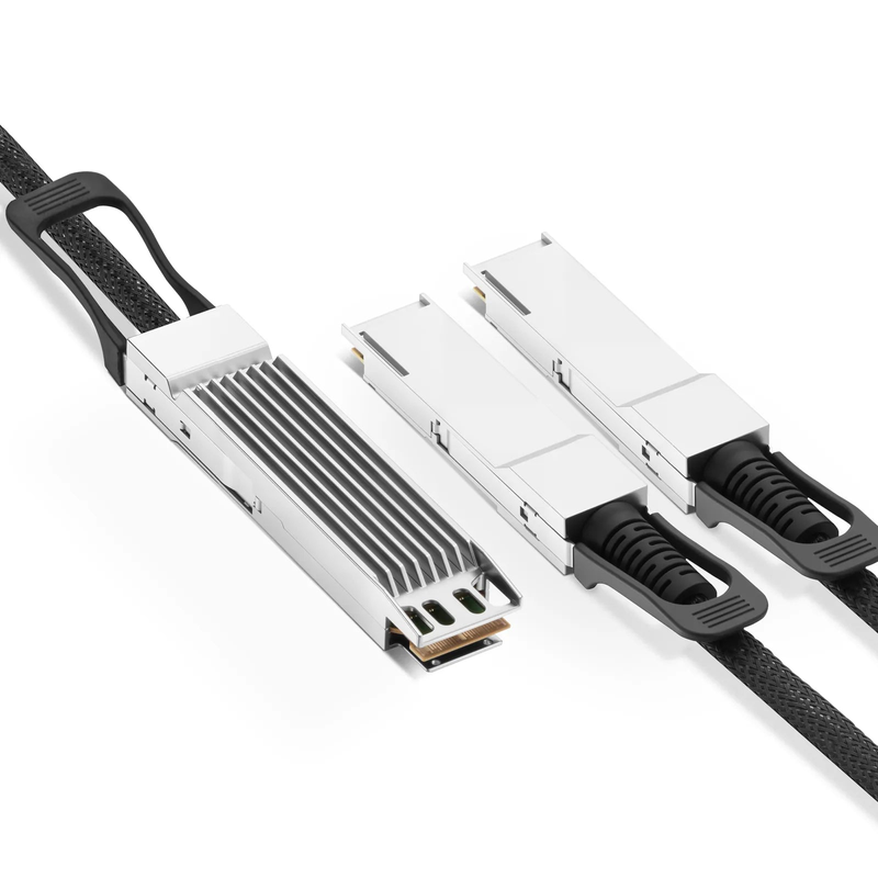 SFPS 1m (3ft) Arista Networks Compatible 800G Twin-port OSFP 8 x 100G PAM4 Finned Top to 2 x 400G QSFP112 4 x 100G PAM4 Active Electrical Breakout Cable SFPS