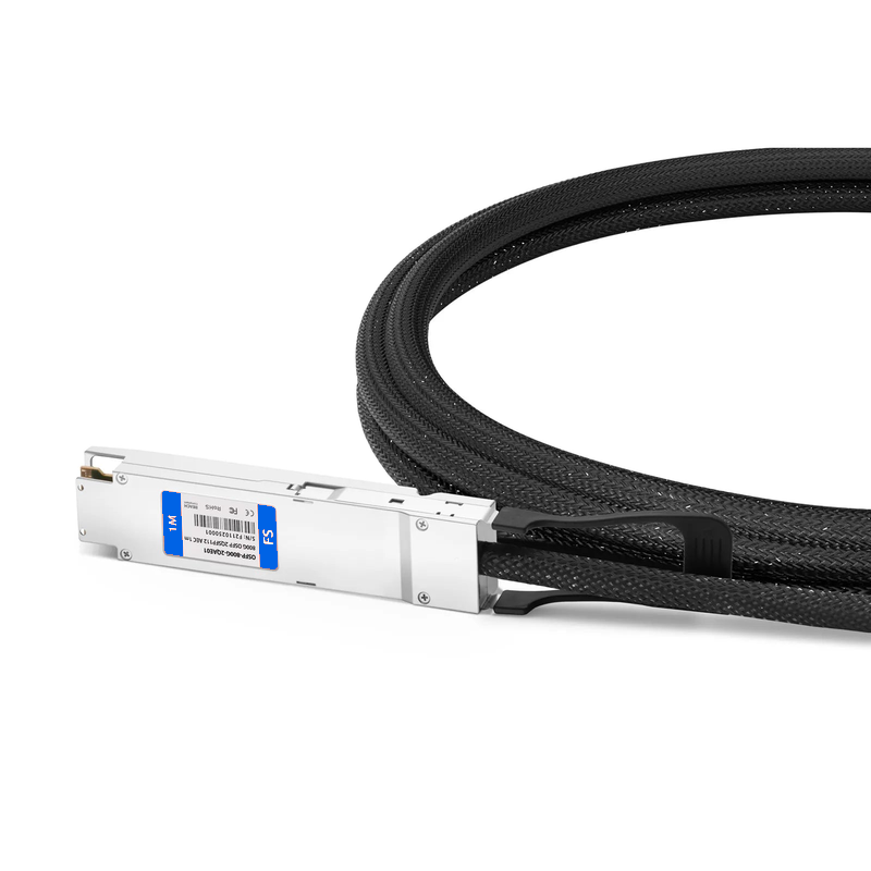 SFPS 1m (3ft) Cisco Compatible 800G Twin-port OSFP 8 x 100G PAM4 Finned Top to 2 x 400G QSFP112 4 x 100G PAM4 Active Electrical Breakout Cable SFPS