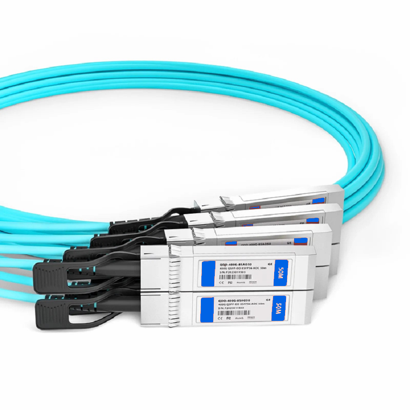 SFPS 15m (49ft) Arista Networks Compatible 200G QSFP-DD 8 x 25G NRZ to 8 x 25G SFP28 25G NRZ Active Optical Breakout Cable SFPS