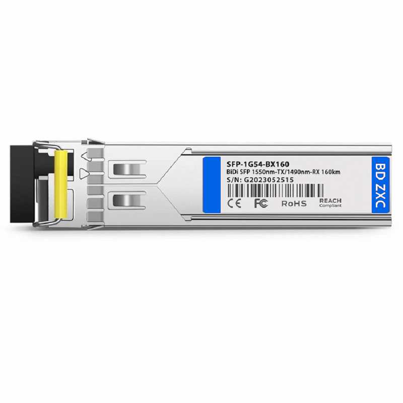SFPS Cisco Compatible 1000BASE-BX-D SFP BiDi 1550nm-TX/1490nm-RX 160km DOM Simplex LC/UPC SMF Optical Transceiver Module (Industrial) SFPS