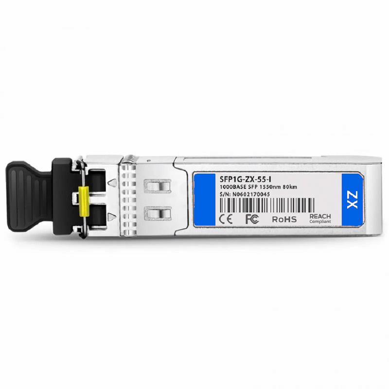 SFPS Cisco GLC-ZX-SM-RGD Compatible 1000BASE-ZX SFP 1550nm 80km DOM Duplex LC/UPC SMF Optical Transceiver Module (Industrial) SFPS