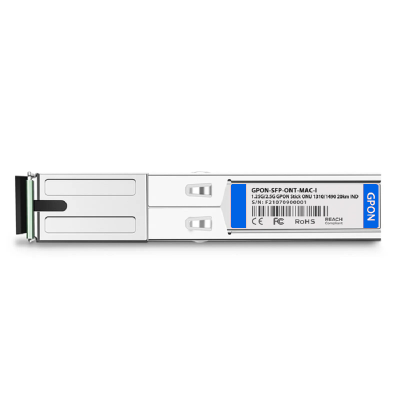 SFPS GPON ONU Stick with MAC SFP 1310nm-TX/1490nm-RX 1.244G-TX/2.488G-RX Class B+ 20km DOM Simplex SC/APC SMF Optical Transceiver Module (Industrial) SFPS