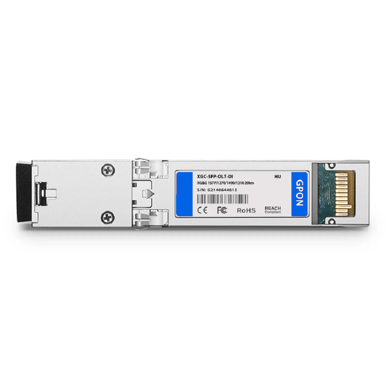 SFPS HW Compatible XG-PON&GPON Combo OLT SFP+ 1577nm-TX/1270nm-RX and 1490nm-TX/1310nm-RX Class D 20km DOM Simplex SC/UPC SMF Optical Transceiver Module SFPS