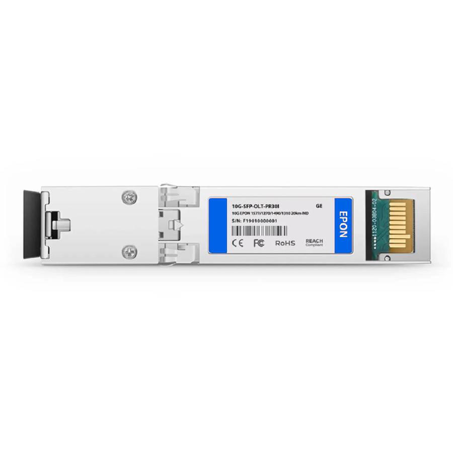 SFPS Generic Compatible 10G EPON OLT SFP+ 1577nm-TX/1270nm-RX and 1490nm-TX/1310nm-RX Class PR30 20km DOM Simplex SC/UPC SMF Optical Transceiver Module (Industrial) SFPS
