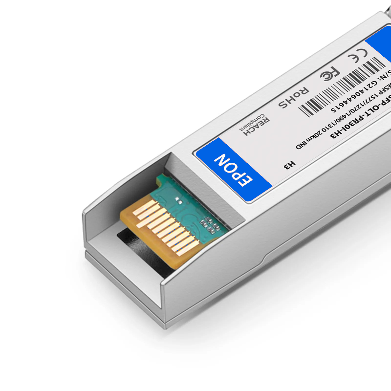 SFPS H3C Compatible 10G EPON OLT SFP+ 1577nm-TX/1270nm-RX and 1490nm-TX/1310nm-RX Class PR30 20km DOM Simplex SC/UPC SMF Optical Transceiver Module (Industrial) SFPS