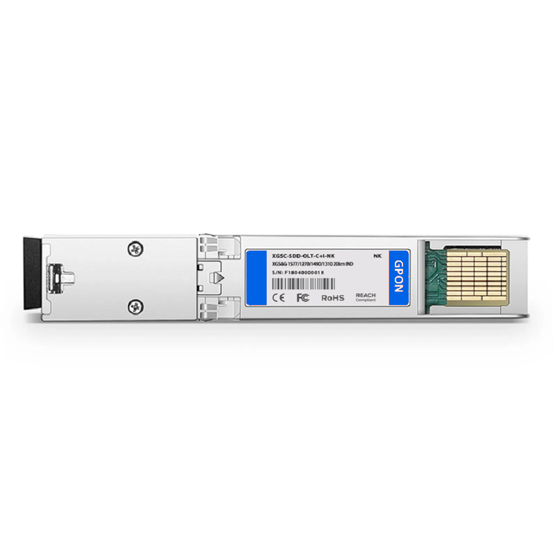 SFPS HW Compatible XG-PON&GPON Combo OLT SFP+ 1577nm-TX/1270nm-RX and 1490nm-TX/1310nm-RX Class D 20km DOM Simplex SC/UPC SMF Optical Transceiver Module SFPS