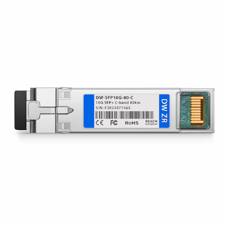SFPS Cisco DWDM-SFP10G-C Compatible SFP+ 10G DWDM C-band Tunable 96Chs 50GHz 80km DOM Duplex LC/UPC SMF Optical Transceiver Module for Transmission SFPS