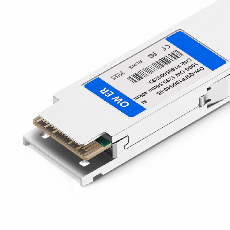 SFPS HW Compatible QSFP28 100G OWDM 1295.56nm 40km DOM Duplex LC/UPC SMF Optical Transceiver Module for Transmission SFPS