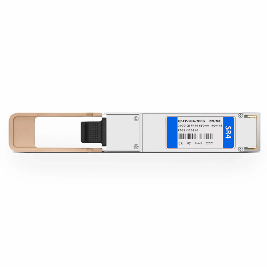 SFPS NVIDIA/Mellanox MMA1T00-HS Compatible 200GBASE-SR4 QSFP56 4 x 50G PAM4 850nm 100m DOM MPO-12/UPC MMF InfiniBand HDR Optical Transceiver Module for Quantum Switches and ConnectX-6 HCA SFPS