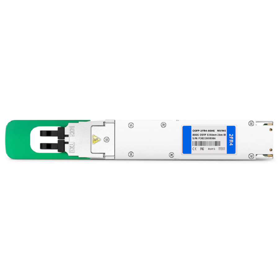 SFPS NVIDIA/Mellanox MMS4X50-NM Compatible 800GBASE 2 x FR4 OSFP Closed Finned Top 8 x 100G PAM4 1310nm 2km DOM Dual Duplex LC/UPC SMF InfiniBand NDR Optical Transceiver Module for Quantum-2 Switches SFPS