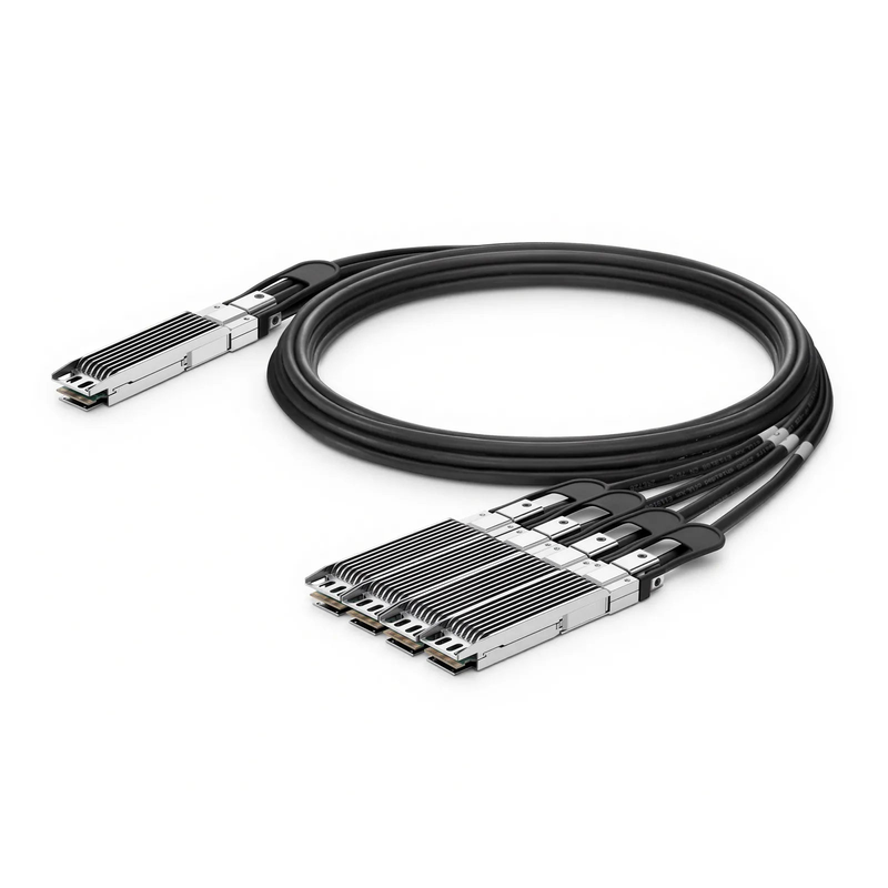 SFPS 0.5m (2ft) NVIDIA/Mellanox MCP7Y50-N0005 Compatible 800G OSFP 8 x 100G PAM4 Finned Top to 4 x 200G OSFP 2 x 100G PAM4 Finned Top InfiniBand NDR Passive Direct Attach Copper Breakout Cable for Quantum-2 Switches SFPS