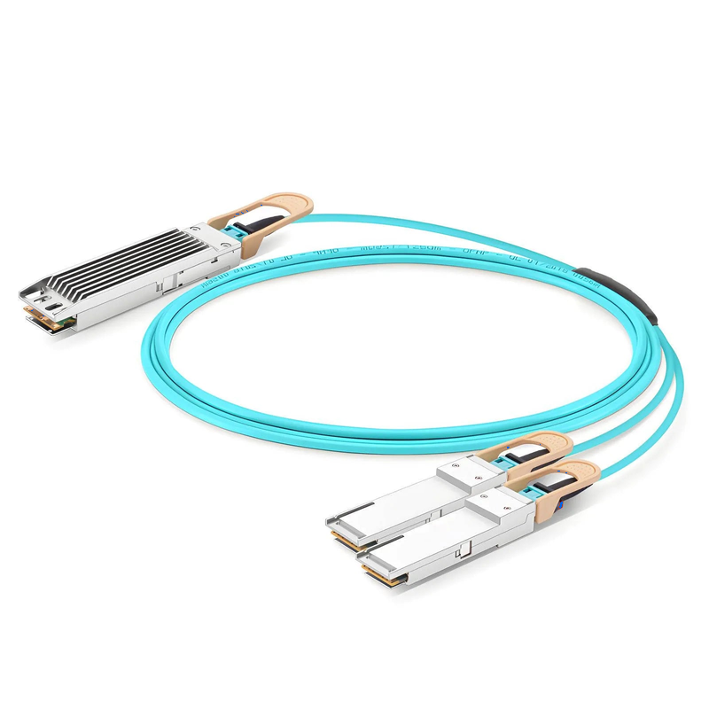 SFPS 10m (33ft) NVIDIA/Mellanox MFA7U10-H010 Compatible 400G OSFP 8 x 50G PAM4 Finned Top to 2 x 200G QSFP56 4 x 50G PAM4 InfiniBand HDR Active Optical Breakout Cable for Quantum-2 Switches and ConnectX-6 HCA SFPS
