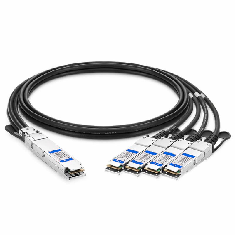 SFPS 0.5m (2ft) Arista Compatible 400G OSFP 8 x 50G PAM4 Finned Top to 4 x 100G QSFP56 2 x 50G PAM4 Passive Direct Attach Copper Breakout Cable SFPS