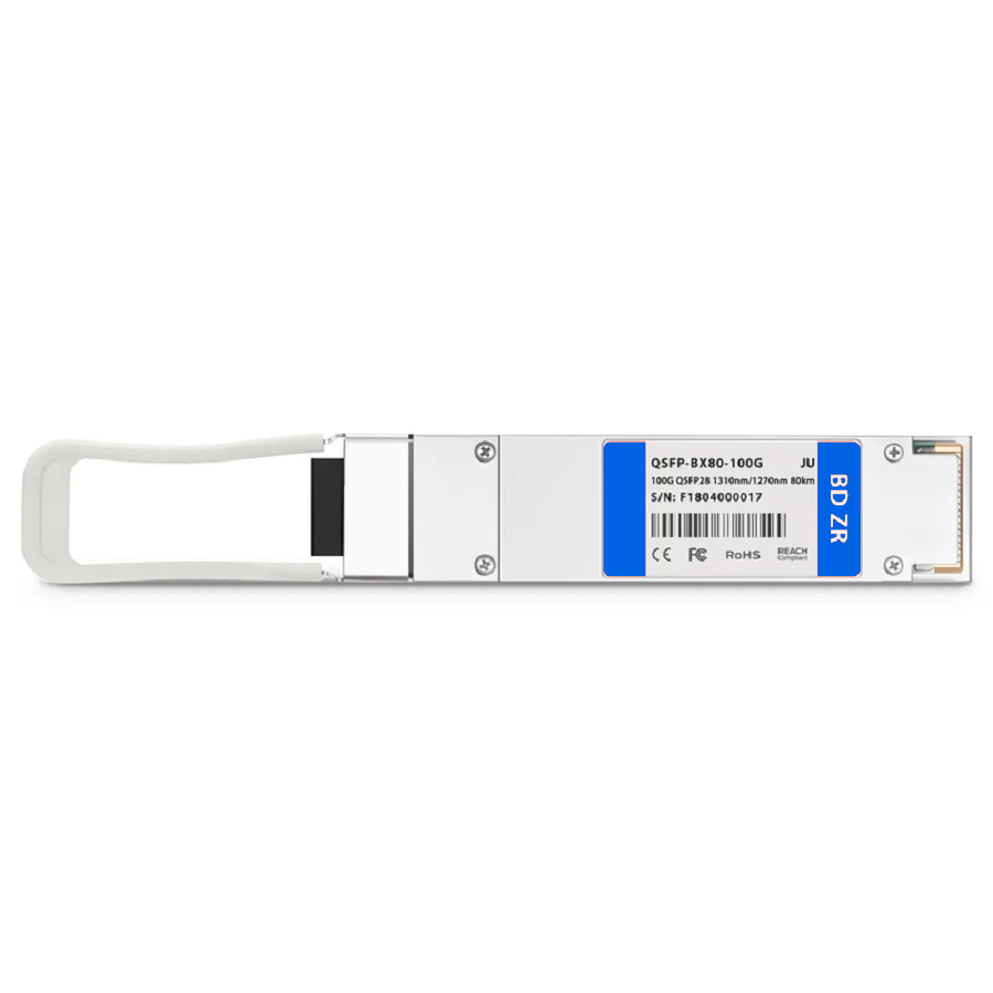 SFPS Juniper Networks Compatible 100GBASE-BX80-D QSFP28 BiDi 4 x 25G NRZ 1310nm-TX/1270nm-RX 80km DOM Simplex LC/UPC SMF Optical Transceiver Module SFPS