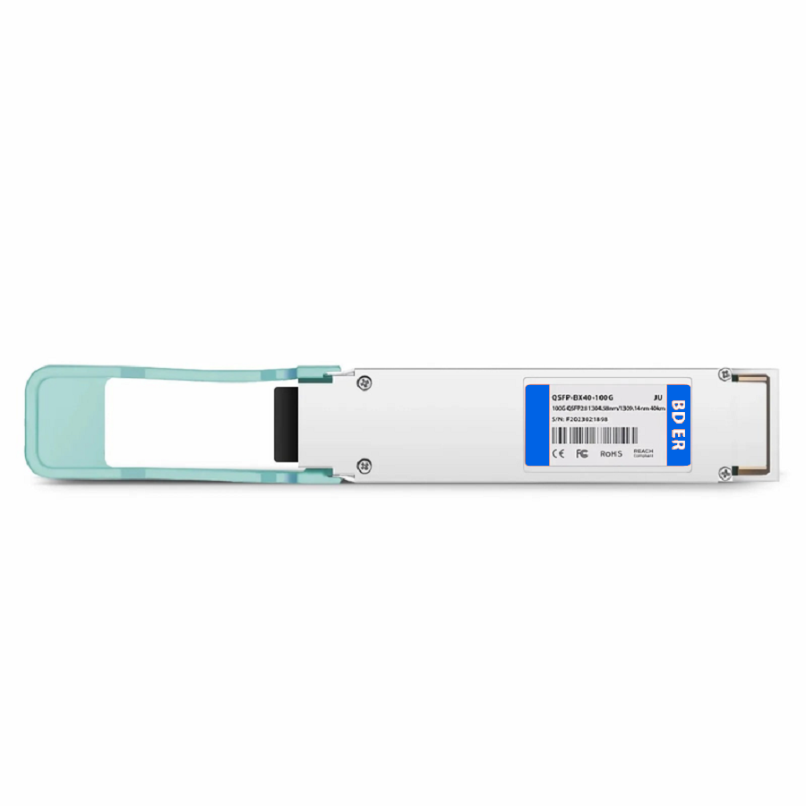SFPS Juniper Compatible 100GBASE-BX40-U QSFP28 BiDi 4 x 25G NRZ 1304.58nm-TX/1309.14nm-RX 40km DOM Simplex LC/UPC SMF Optical Transceiver Module SFPS