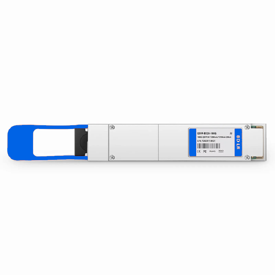 SFPS Juniper Compatible 100GBASE-BX20-D QSFP28 BiDi 4 x 25G NRZ 1310nm-TX/1280nm-RX 20km DOM Simplex LC/UPC SMF Optical Transceiver Module SFPS