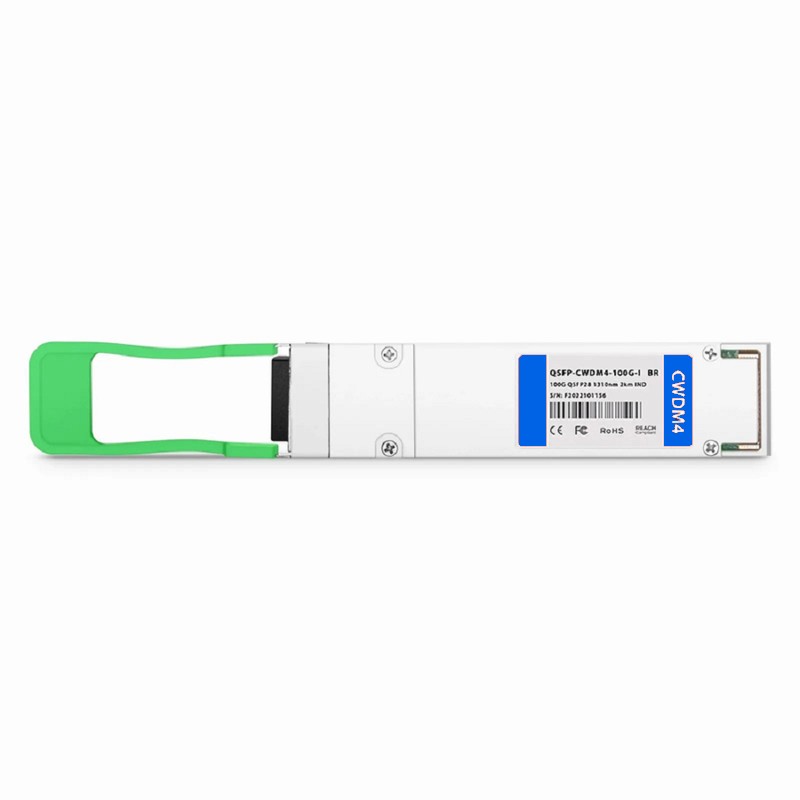 SFPS Brocade Compatible 100GBASE-CWDM4 QSFP28 4 x 25G NRZ 1310nm 2km DOM Duplex LC/UPC SMF Optical Transceiver Module (Industrial) SFPS