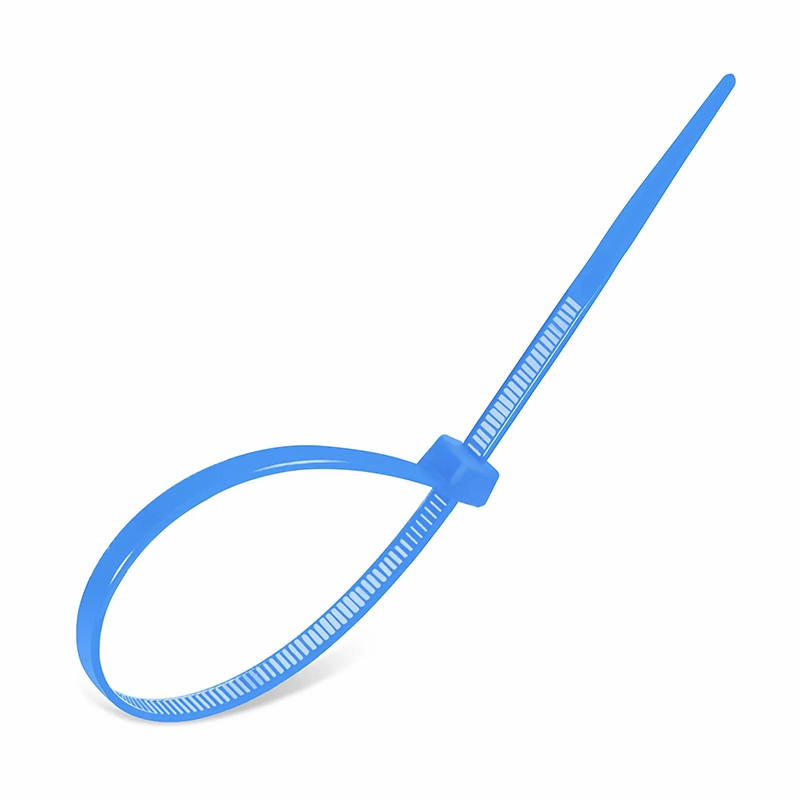 SFPS 100Pcs/Pack 8in.L x 0.18in.W Self-Locking Nylon Cable Ties, Blue SFPS