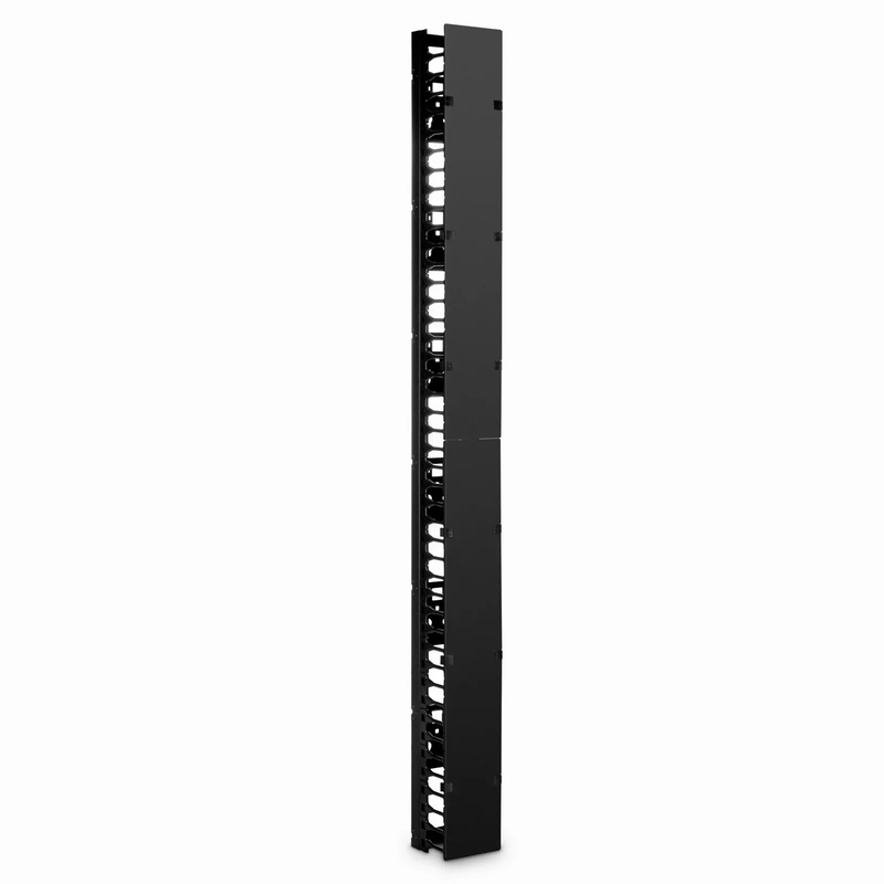 SFPS Vertical Single Sided Steel Cable Manager, 45RU, Bend Radius Finger, 5.5 in. Wide SFPS
