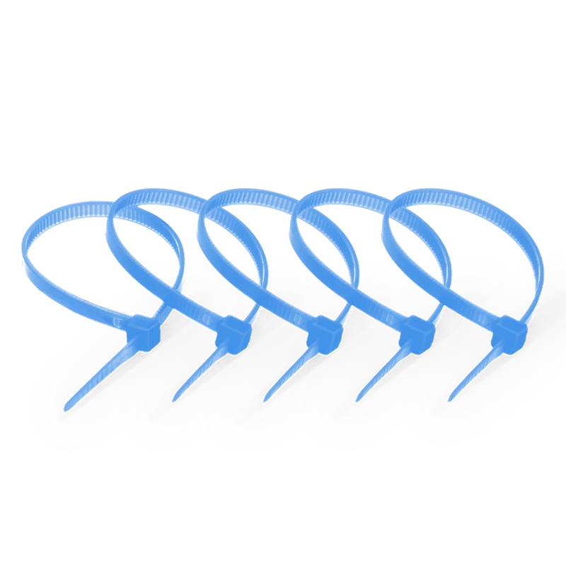 SFPS 100Pcs/Pack 6in.L x 0.15in.W Self-Locking Nylon Cable Ties, Blue SFPS