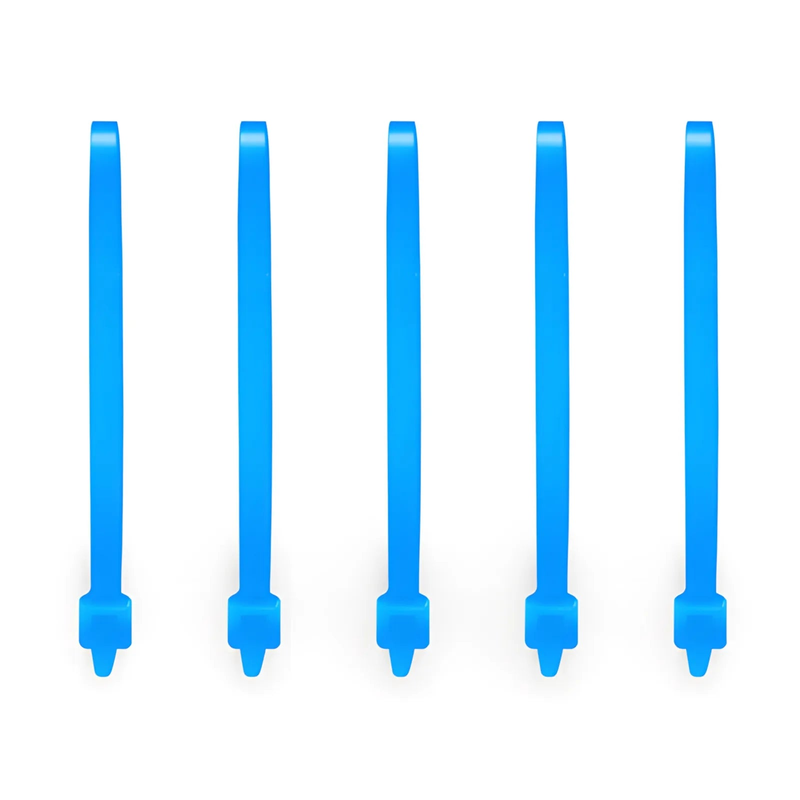 SFPS 100-Pack 4in.L x 0.1in.W Self-Locking Nylon Cable Ties, Blue SFPS