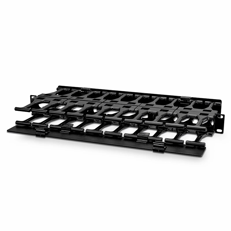 SFPS Horizontal Dual Sided High Capacity Cable Manager, 1RU, Finger Duct with Cover, 9.07 in. Depth SFPS
