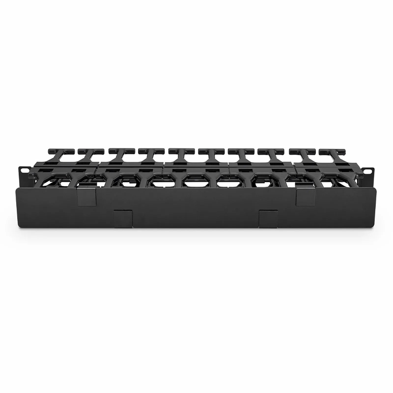 SFPS Horizontal Dual Sided High Capacity Cable Manager, 1RU, Finger Duct with Cover, 9.07 in. Depth SFPS