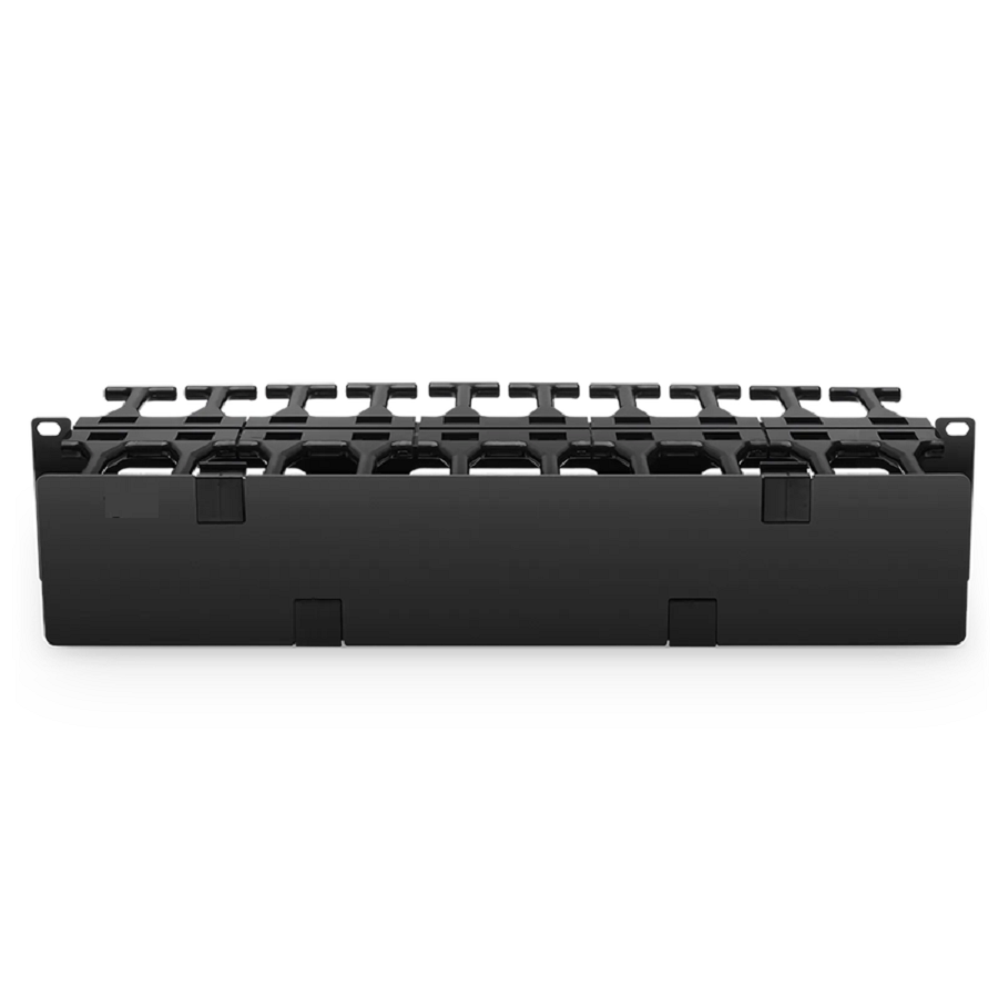 SFPS Horizontal Dual Sided Steel Manager, 2RU, Finger Duct with Cover, 9.1 in. Depth SFPS