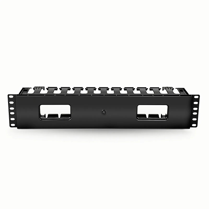 SFPS Horizontal Single Sided Manager, 2RU, Finger Duct with Cover, 3.43 in. Depth SFPS