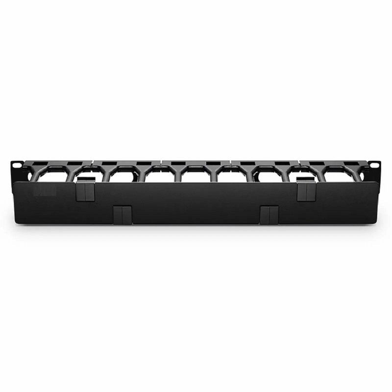 SFPS Horizontal Single Sided Steel Manager, 1RU, Finger Duct with Cover, 4.44 in. Depth SFPS