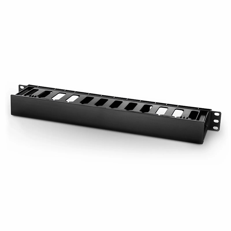 SFPS Horizontal Single Sided Manager, 1RU, Finger Duct with Cover, 3.43 in. Depth SFPS