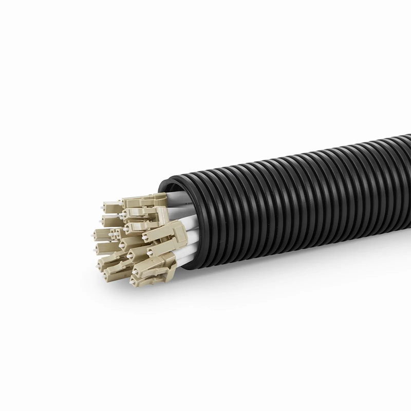 SFPS 25m (82ft) Black Flame Retardant Polypropylene Convoluted Tubing, 36mm Inside Diameter SFPS