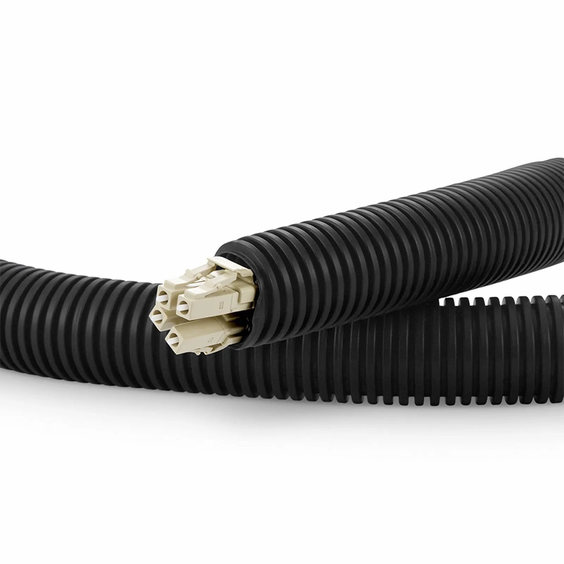 SFPS 10m (33ft) Black Flame Retardant Polypropylene Convoluted Tubing, 19mm Inside Diameter SFPS