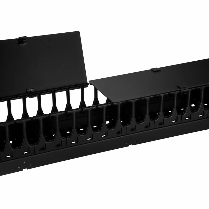 SFPS Vertical Single Sided Steel Cable Manager, 45RU, Bend Radius Finger, 5.5 in. Wide SFPS