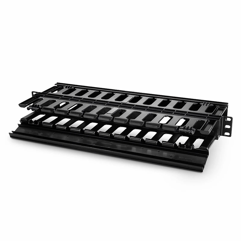 SFPS Horizontal Dual Sided Manager, 1RU, Finger Duct with Cover, 6.85 in. Depth SFPS