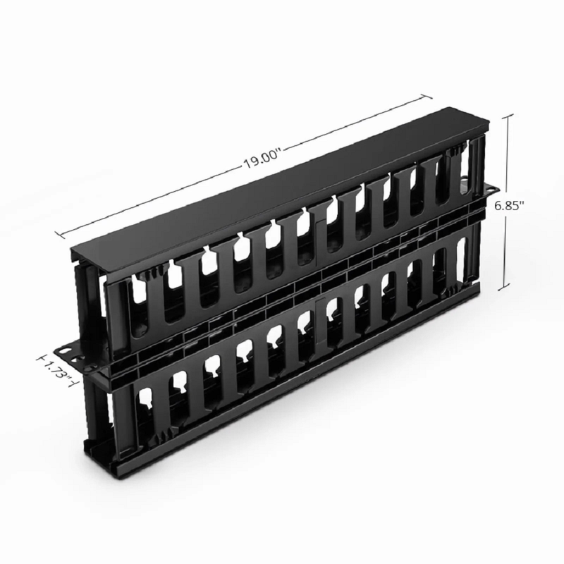 SFPS Horizontal Dual Sided Manager, 1RU, Finger Duct with Cover, 6.85 in. Depth SFPS