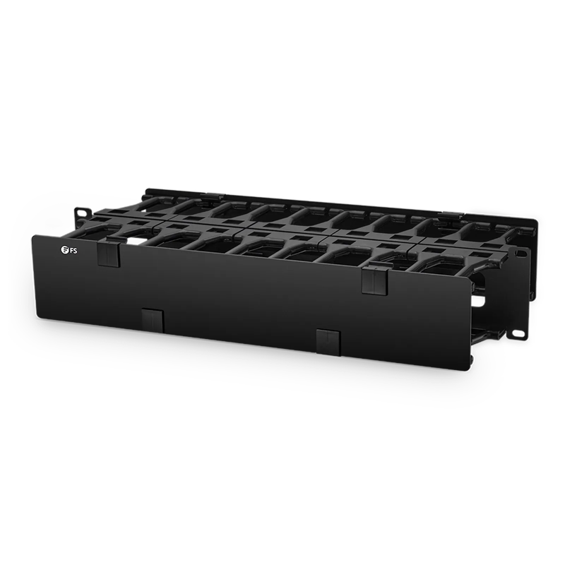 SFPS Horizontal Dual Sided Steel Manager, 2RU, Finger Duct with Cover, 9.1 in. Depth SFPS