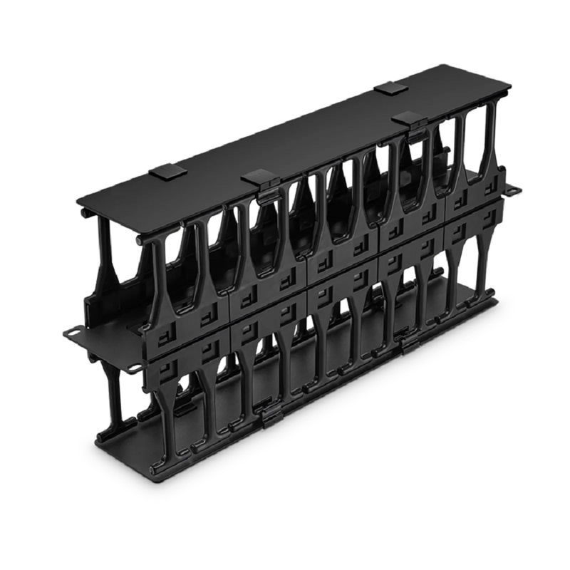 SFPS Horizontal Dual Sided Steel Manager, 2RU, Finger Duct with Cover, 9.1 in. Depth SFPS