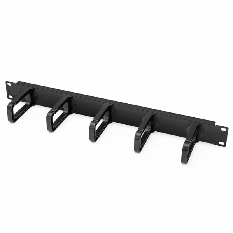 SFPS Horizontal Single Sided Manager, 1RU, 5 Snap-in D-Rings, 3.37 in. Depth SFPS