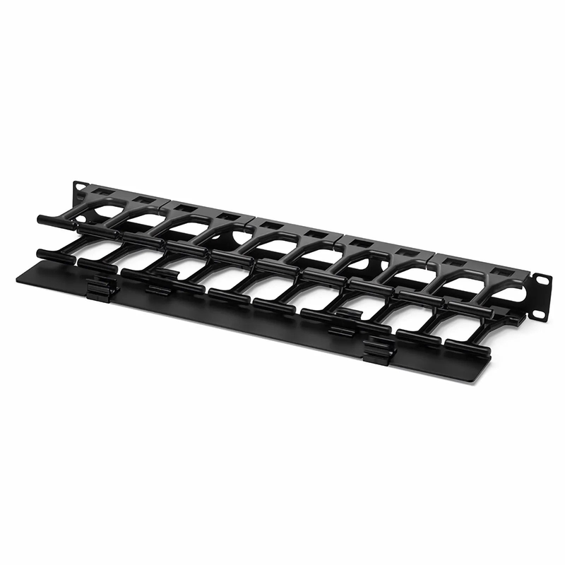 SFPS Horizontal Single Sided Steel Manager, 1RU, Finger Duct with Cover, 4.44 in. Depth SFPS